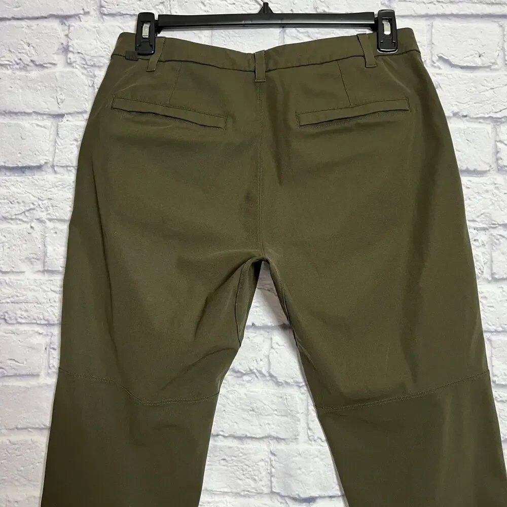 Lululemon Commission Pant MENS 33x26 SHORT Olive Green ABC Chino RUNS SMALL